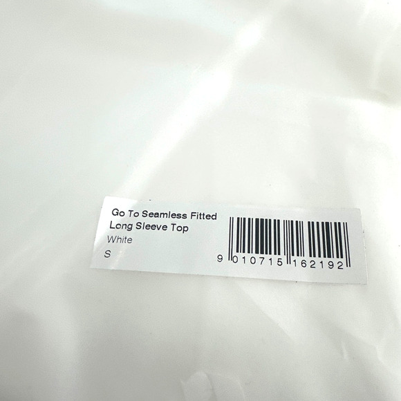 Oner Active White Go To Seamless Fitted Long Sleeve Top Size S - Picture 4 of 9